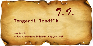 Tengerdi Izsák névjegykártya
